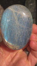 Load and play video in Gallery viewer, Labradorite Palm Stones (Blue Flash)
